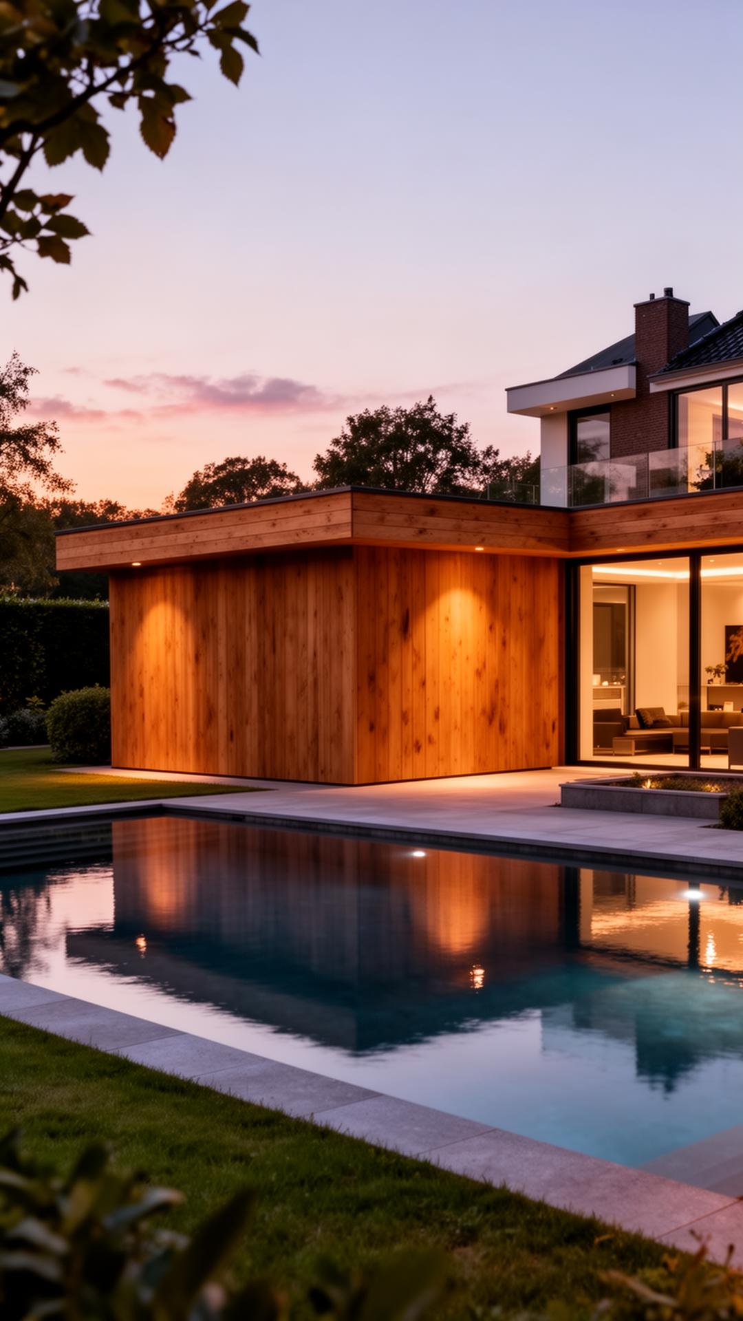 Eikenhouten poolhouse Gorinchem