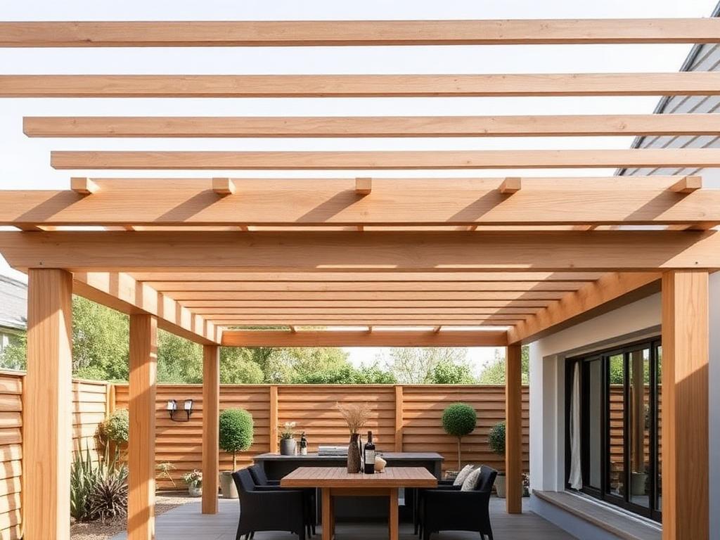 Overkappingen op maat — Robuuste constructies van duurzaam douglas of eikenhout.